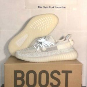 Authentic Adidas Yeezy 350 V2 Static Reflective EF2367 Grey White 3M Sneaker